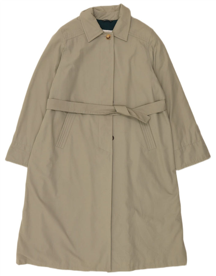 Vintage damski trencz UK 16, duży khaki