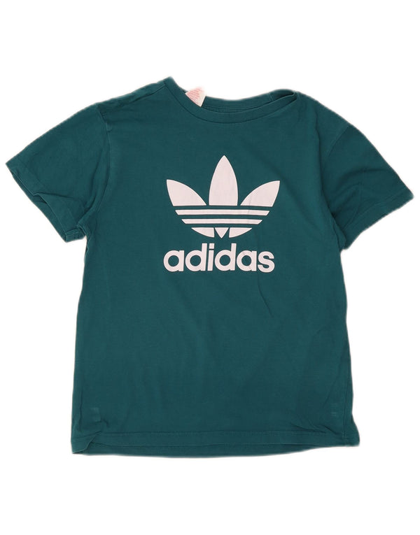 Chłopięca koszulka z grafiką Adidas na 11-12 lat, zielona bawełna