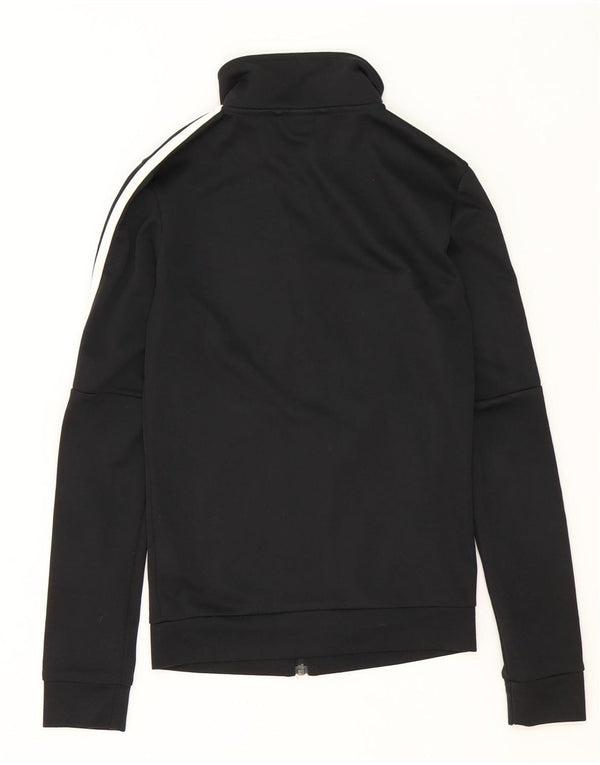 Adidas Womens Tracksuit Top Jacket UK 0/2 2XS Black Polyester