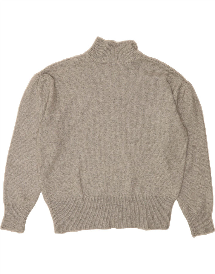 MARKS & SPENCER Womens Turtle Neck Jumper Sweater UK 14 Medium Grey Vintage Marks & Spencer and Second-Hand Marks & Spencer from Messina Hembry 