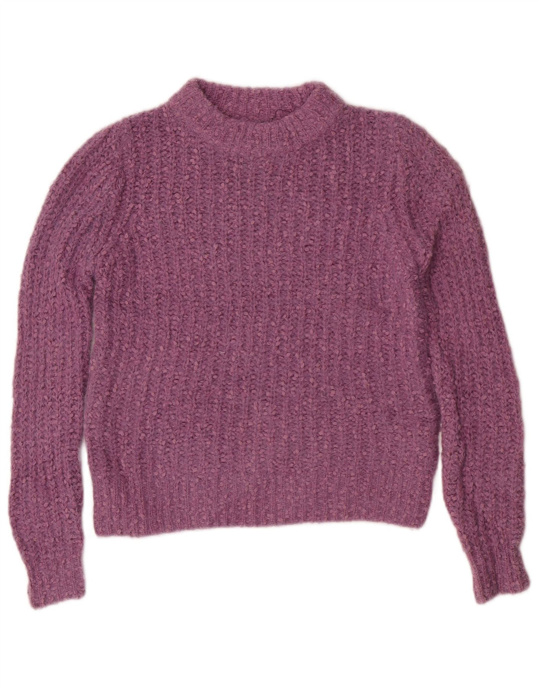Marks & Spencer Damski sweter z dekoltem w łódkę, UK 8, mały, fioletowy poliester