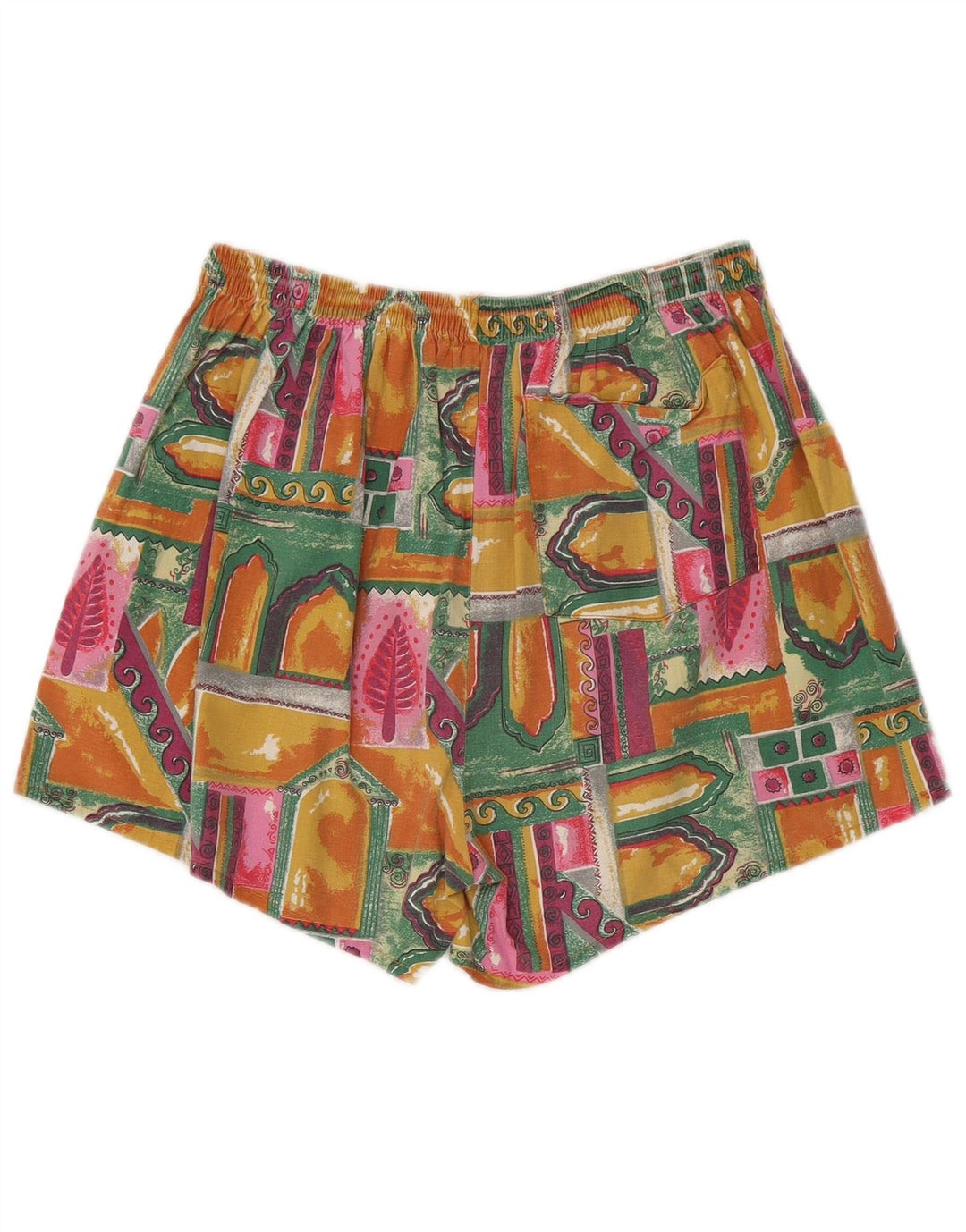 Męskie spodenki kąpielowe w stylu vintage, średniej wielkości, wielobarwna, patchworkowa bawełna