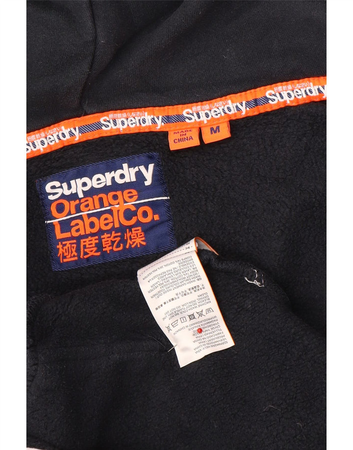 Męski sweter z kapturem i zamkiem Superdry, średni granatowy, bawełniany