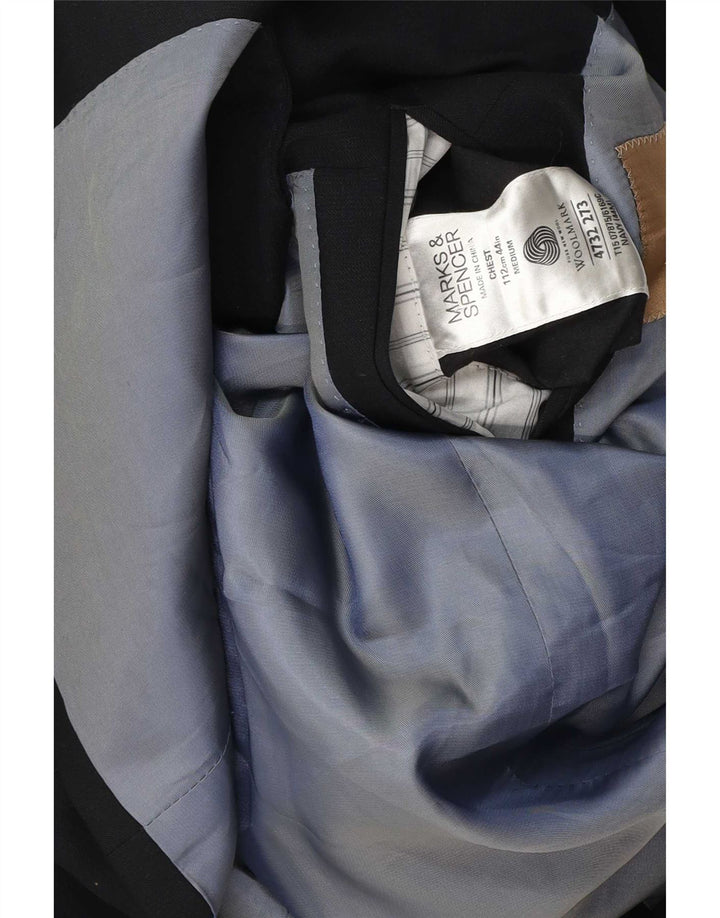 Marks & Spencer Męska marynarka zapinana na 3 guziki, UK 44 XL, granatowa, wełniana
