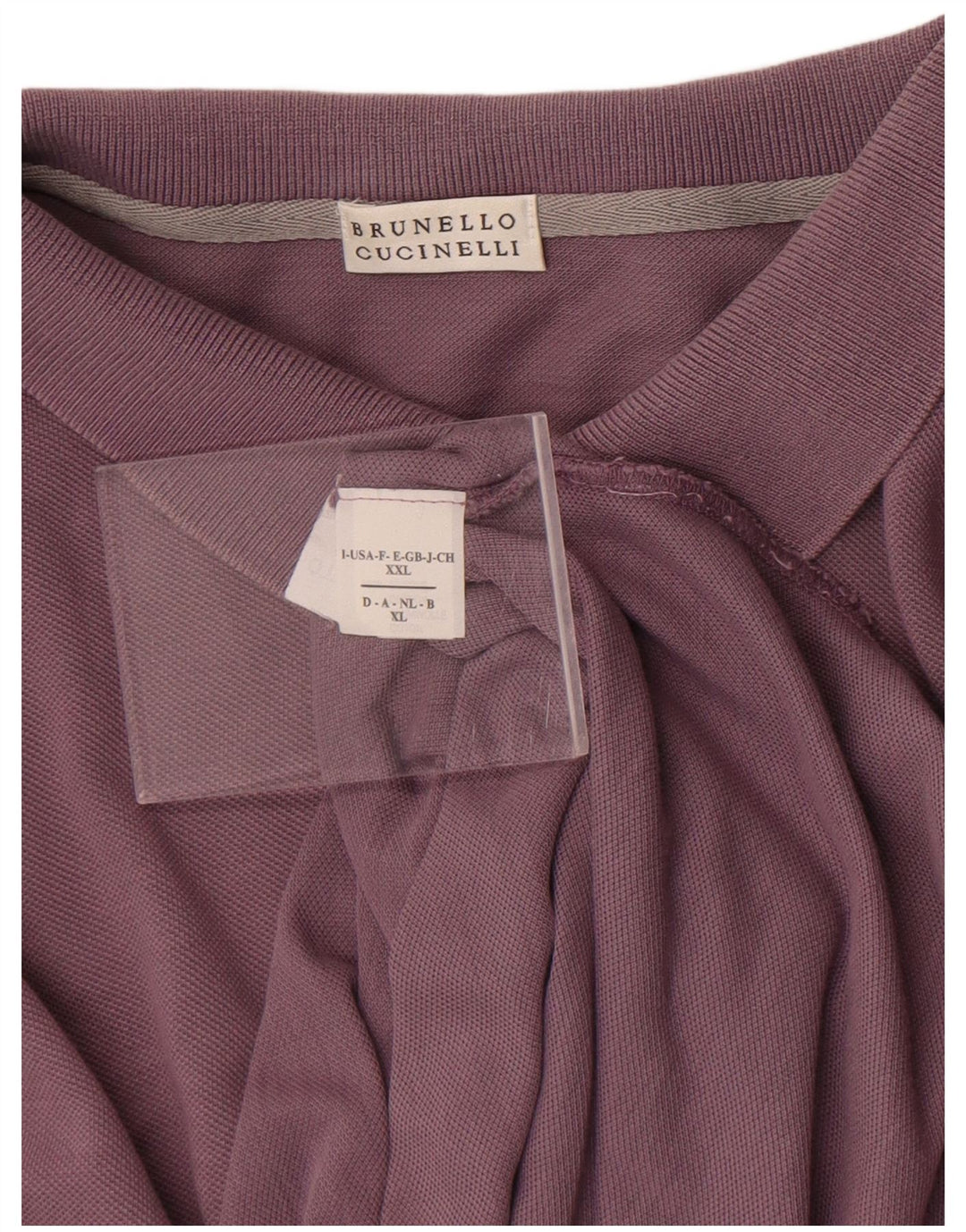 Męska koszulka polo Brunello Cucinelli XL, fioletowa, bawełniana, klasyczna