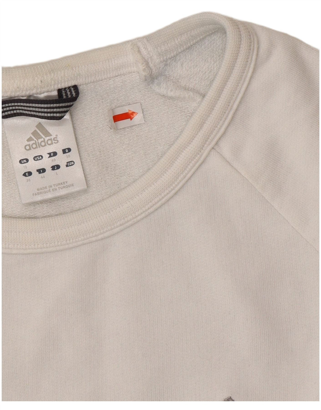 Bluza damska Adidas Jumper UK 12 Średnia biała bawełna