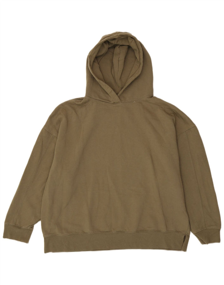 Damski sweter oversize z kapturem Topshop UK 12/14, średni khaki, poliester
