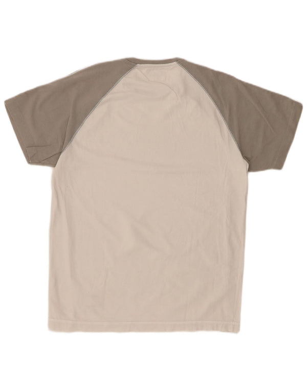 Koszulka damska CHAMPION Top UK 14, duża, biała, z blokami kolorów