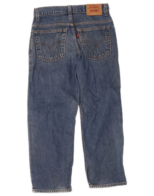 Męskie jeansy Levi's 550 w trudnej sytuacji, o swobodnym kroju, W29 L25, niebieska bawełna