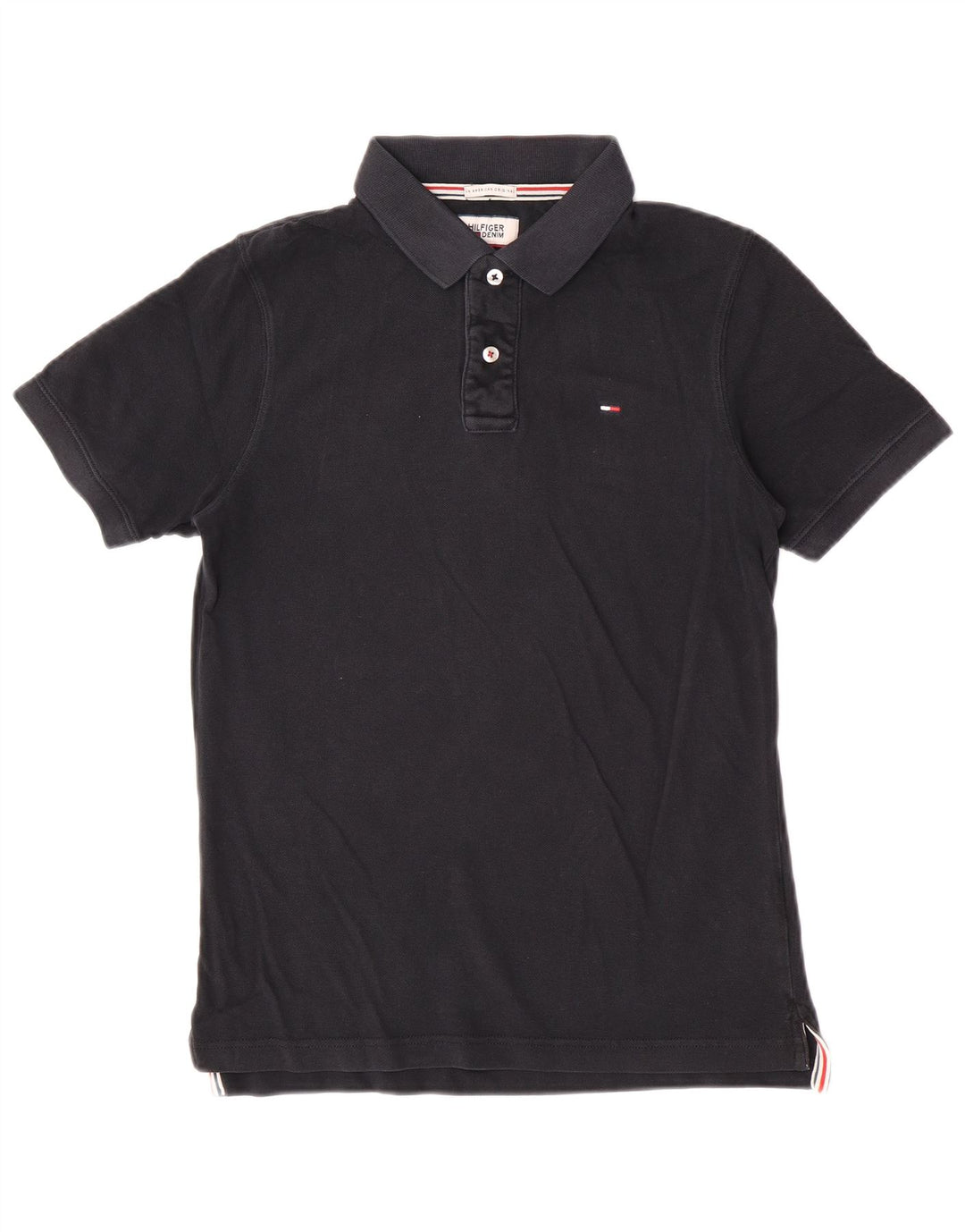 Męska koszulka polo Tommy Hilfiger, średnia czarna, bawełniana