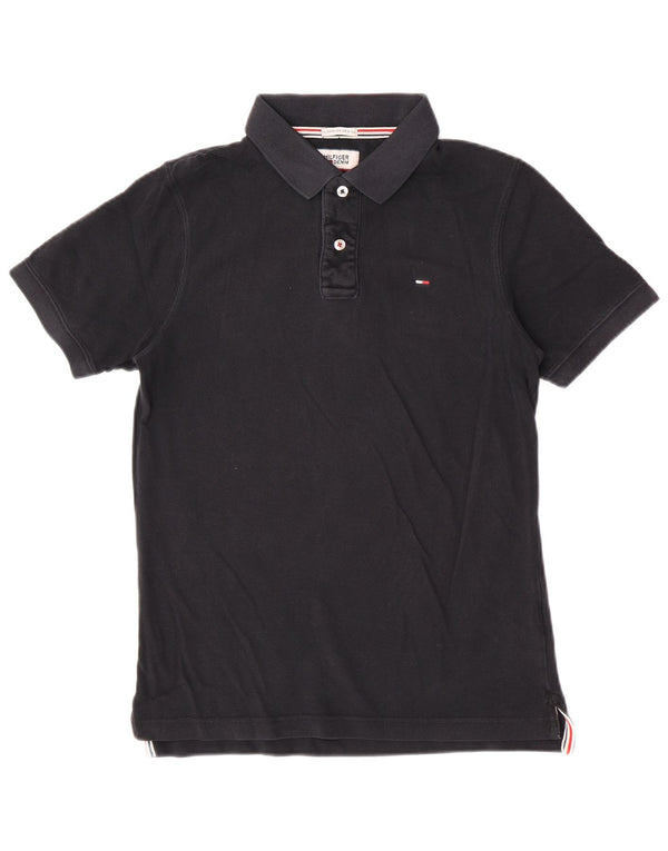 Męska koszulka polo Tommy Hilfiger, średnia czarna, bawełniana