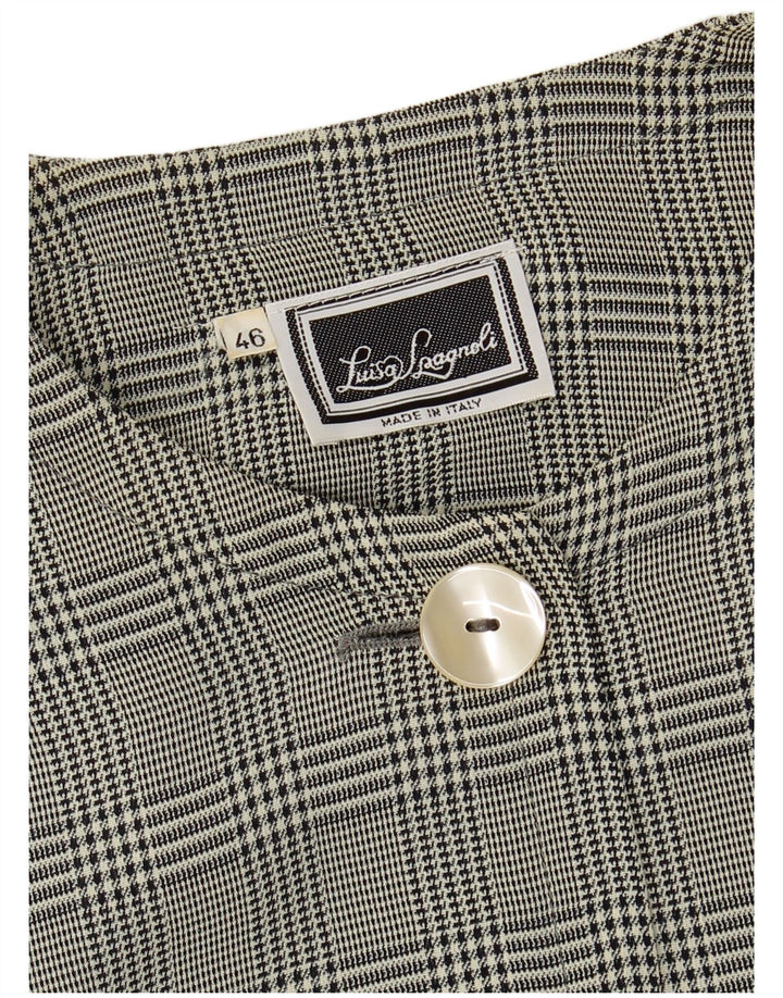 LUISA SPAGNOLI Damska marynarka z rękawem 3/4 IT 46 w dużą zieloną kratkę