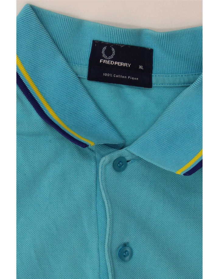 Męska koszulka polo Fred Perry XL, bawełniana w niebieskie paski