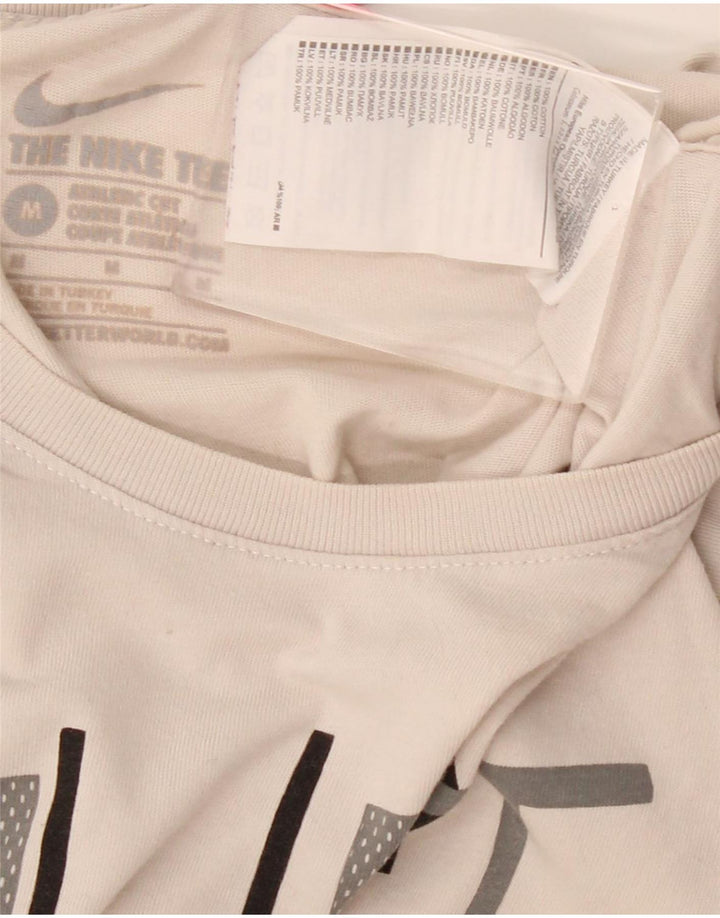 Męski T-shirt Nike o sportowym kroju z grafiką, średnioszary, bawełniany
