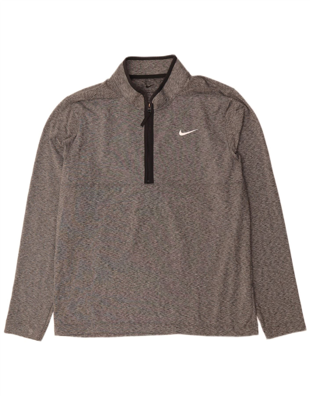 Męski dres Nike Dri Fit z zamkiem błyskawicznym na szyi, duży, szary nakrapiany