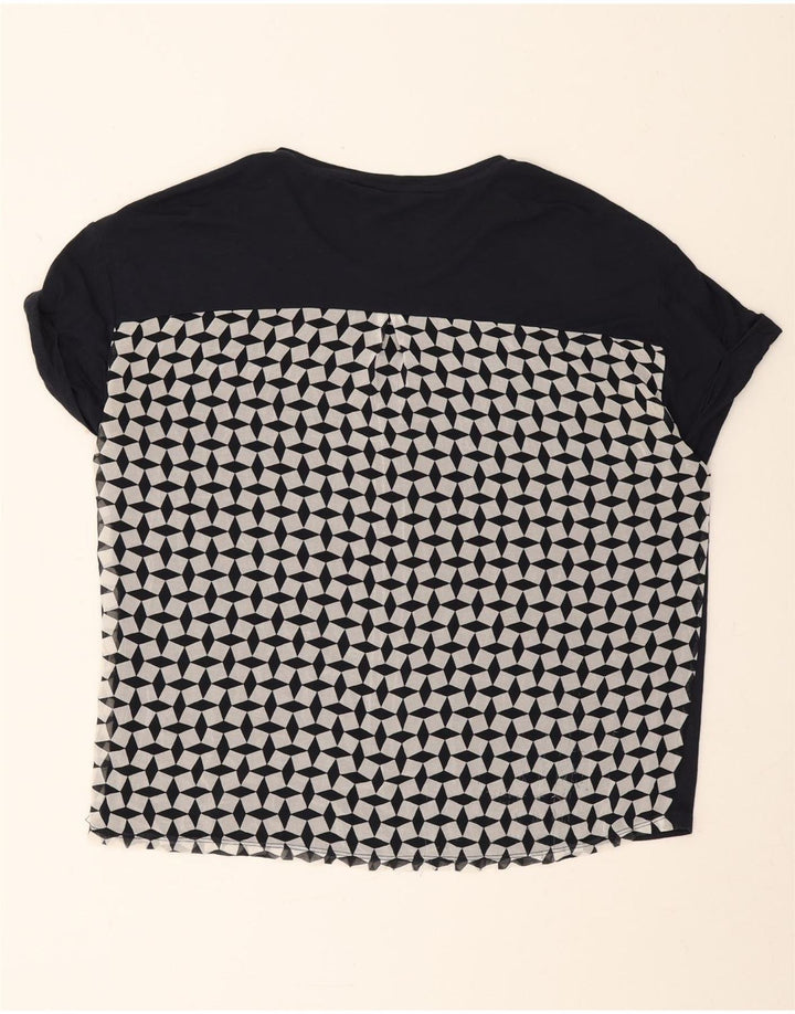 T-shirt damski Armani Exchange Top UK 14 Średni granatowy geometryczny