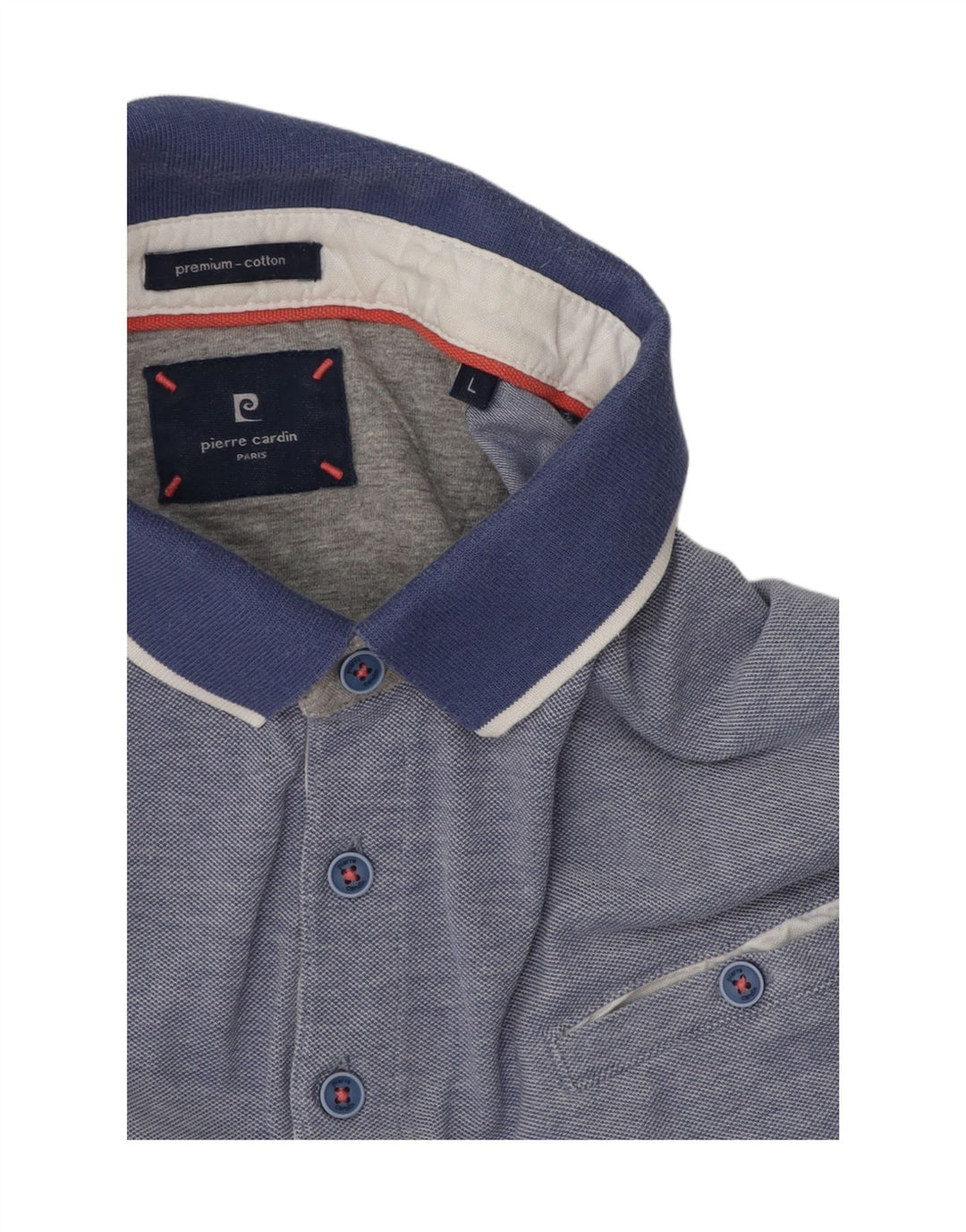 Męska koszulka polo Pierre Cardin, duża, niebieska, bawełniana