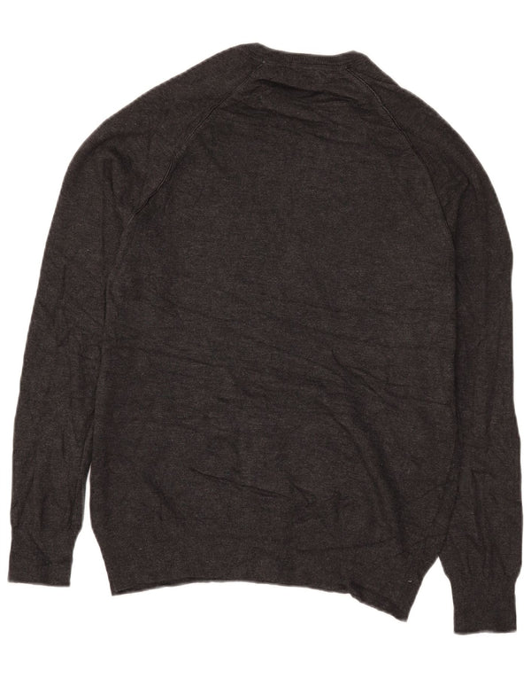 Męski sweter z okrągłym dekoltem Zara, średnio szary