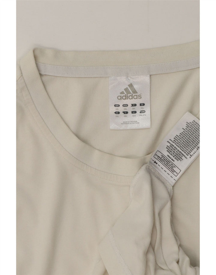 Adidas Męska koszulka Top 2XL Biała bawełna