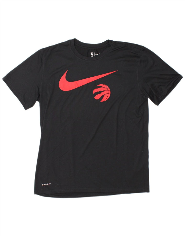 Męski T-shirt Nike Dri Fit z grafiką, duży, czarny poliester