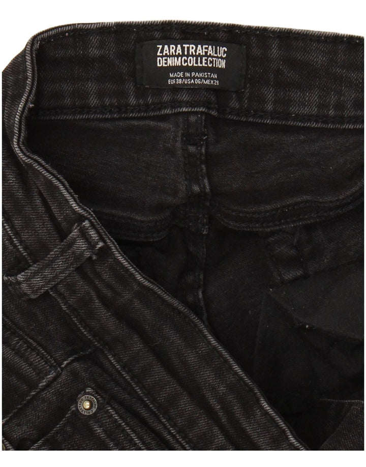ZARA Womens Bootcut Jeans EU 38 Small W28 L26 Black Cotton