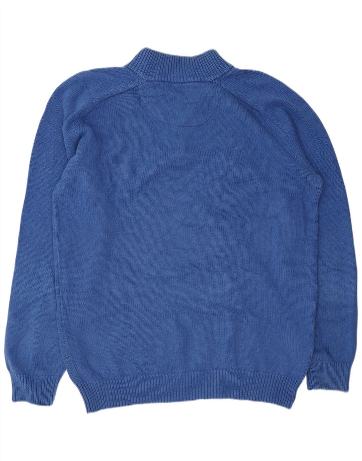 Męski sweter zapinany na guziki Massimo Dutti 2XL, niebieski, bawełniany