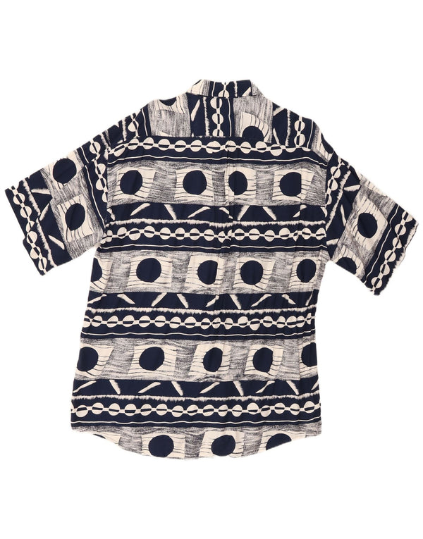 Koszula męska z krótkim rękawem Big Match XL, granatowa, geometryczna