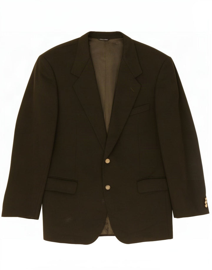 Vintage męska marynarka zapinana na 2 guziki IT 52 XL, wełna khaki