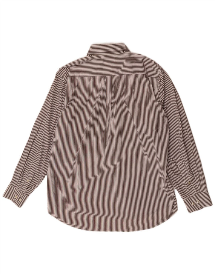 Koszula męska Fila XL, brązowa, bawełniana w prążki