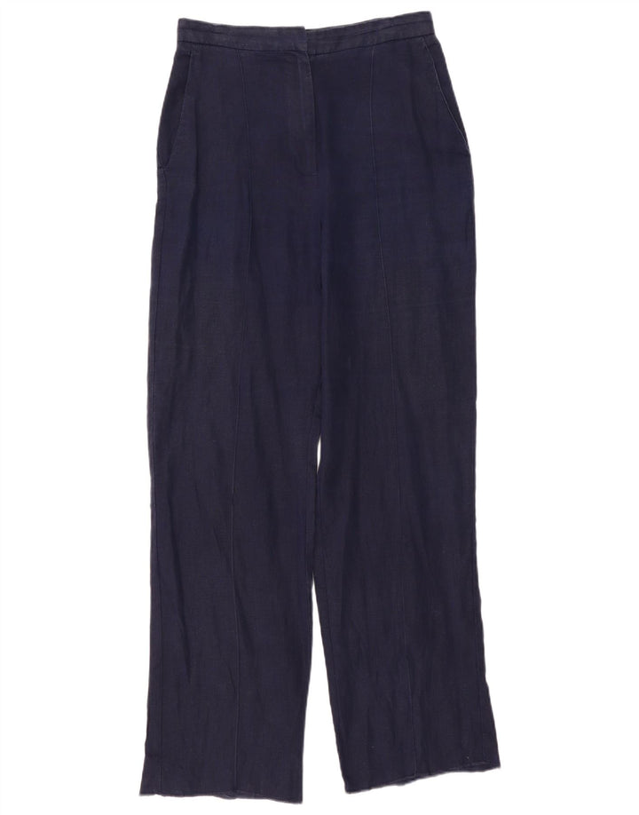 Spodnie damskie Zara Straight Chino Medium W30 L31 Granatowe