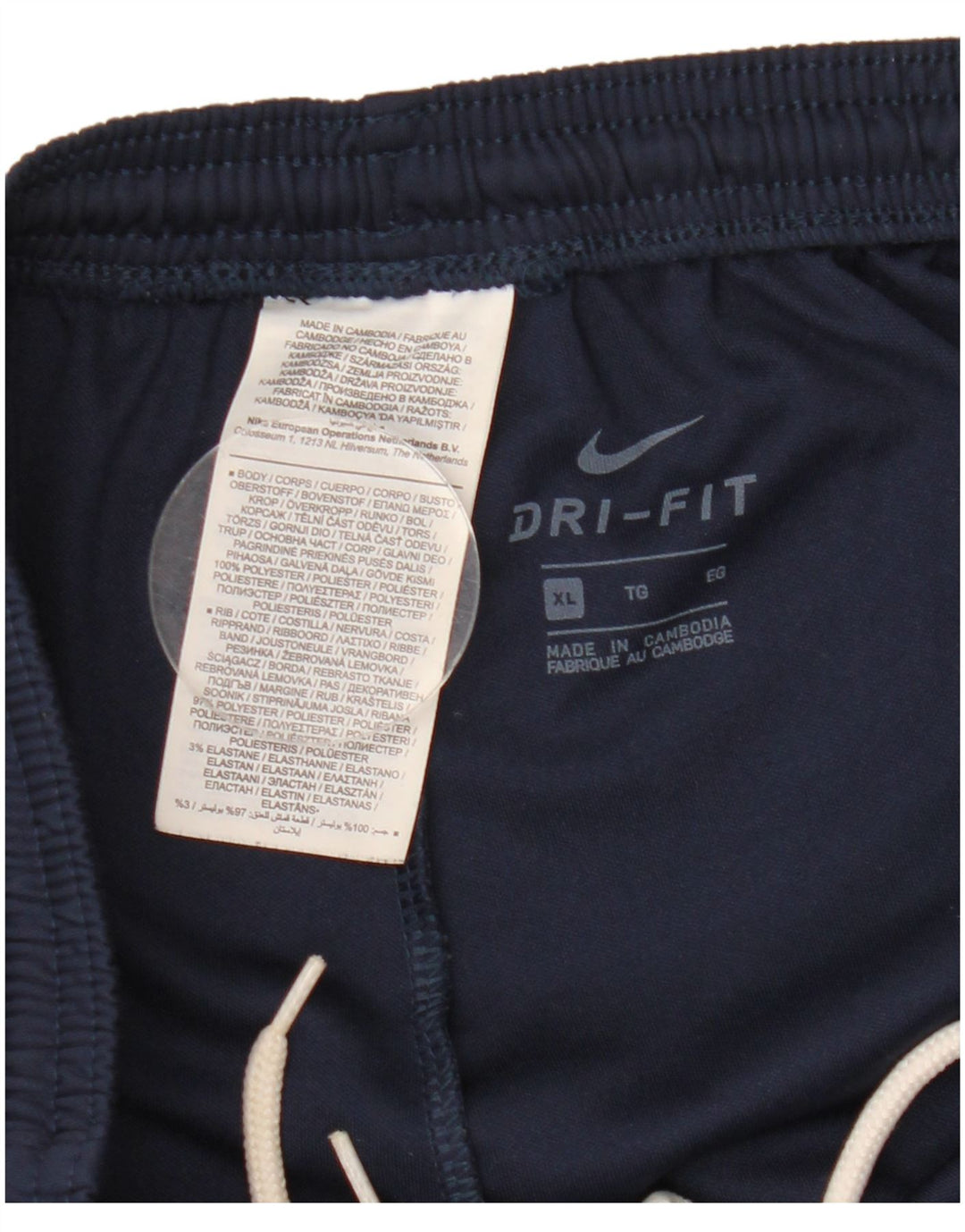 Męskie spodnie dresowe Nike Dri Fit Graphic XL, granatowe, poliestrowe