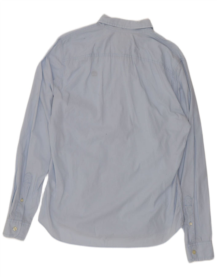 Koszula męska Timberland Slim Fit, mała, niebieska, bawełniana