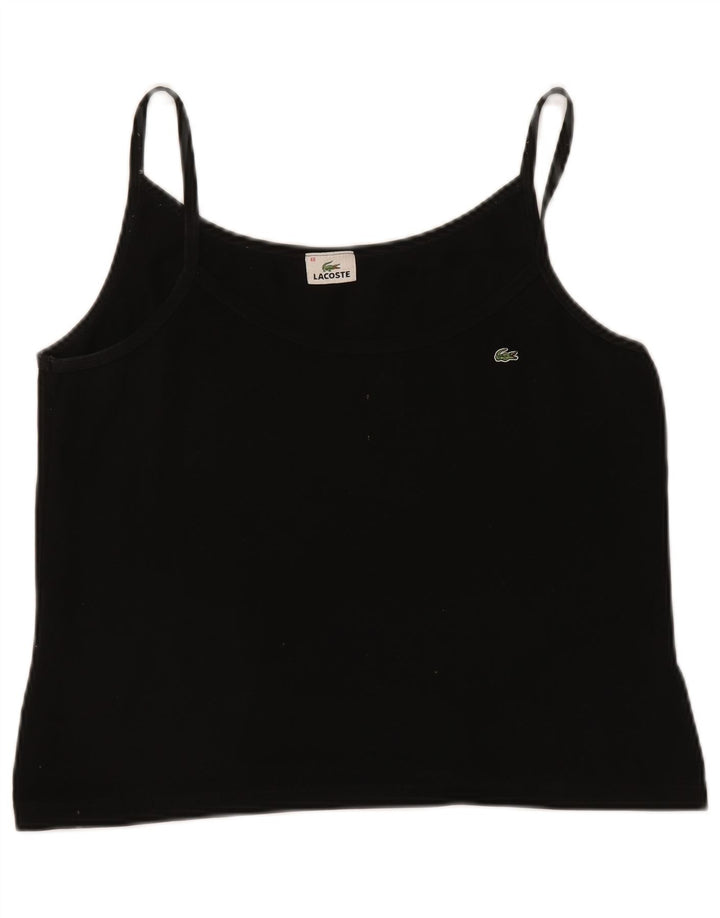 Top damski Lacoste na ramiączkach, rozmiar 48 XL, czarna bawełna