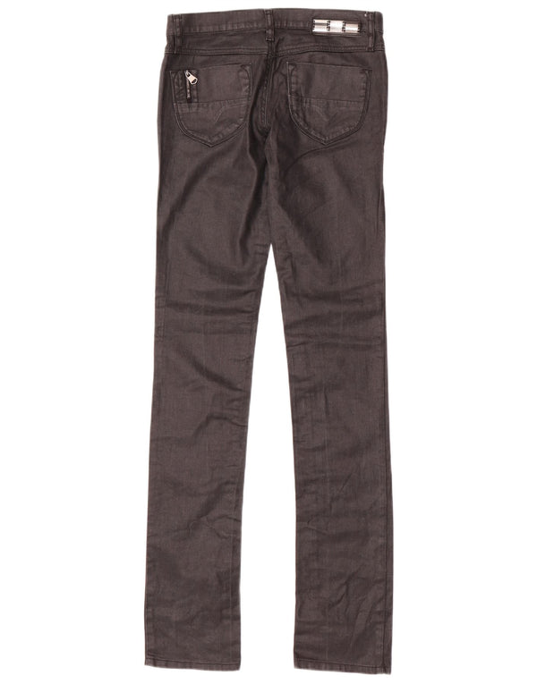 DIESEL Damskie jeansy slim W27 L34 Czarne bawełniane