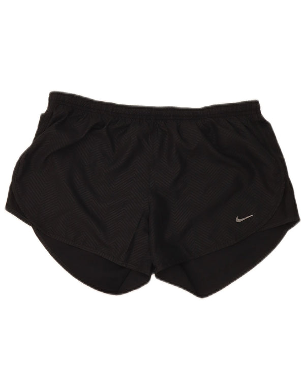 Damskie spodenki sportowe Nike Dri Fit UK 14, średni czarny poliester Chevron