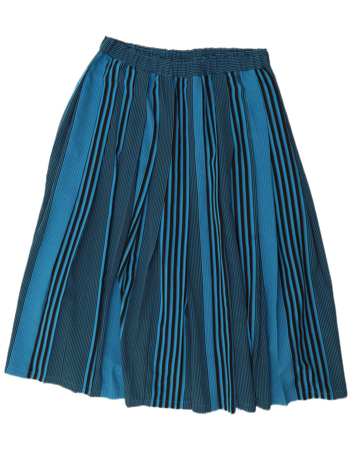 Damska plisowana spódnica VINTAGE IT 44 Medium W32 Niebieski poliester w paski
