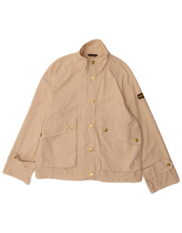 Damska kurtka bomberka oversize Barbour UK 10 Small, beżowa, bawełniana