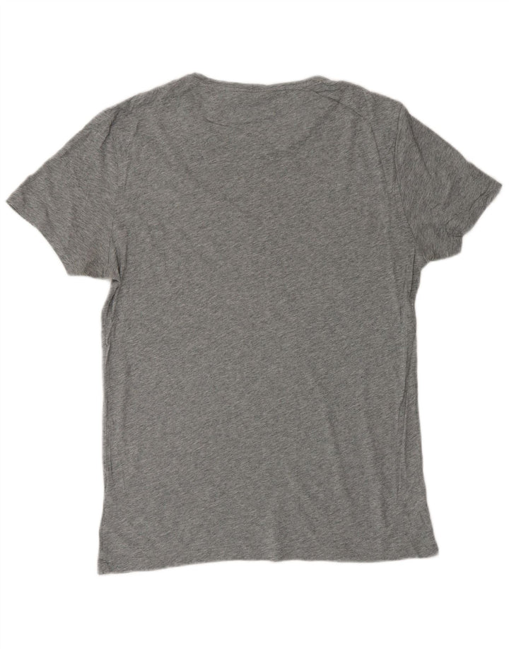 Męski T-shirt CALVIN KLEIN z grafiką, średnioszary, bawełniany w cętki