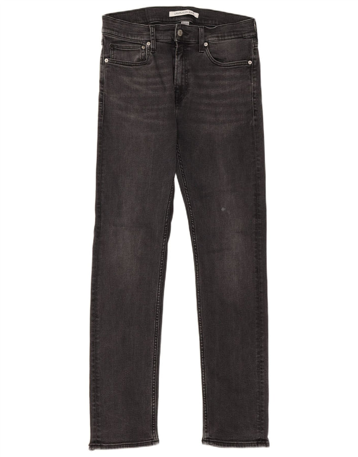 Męskie jeansy Calvin Klein W32 L32 Czarne bawełniane