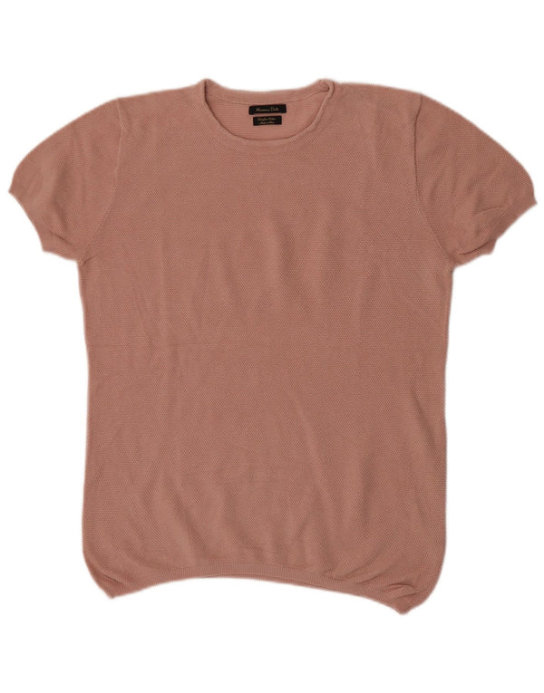 Bluzka damska Massimo Dutti Top UK 16, duża, różowa, bawełniana