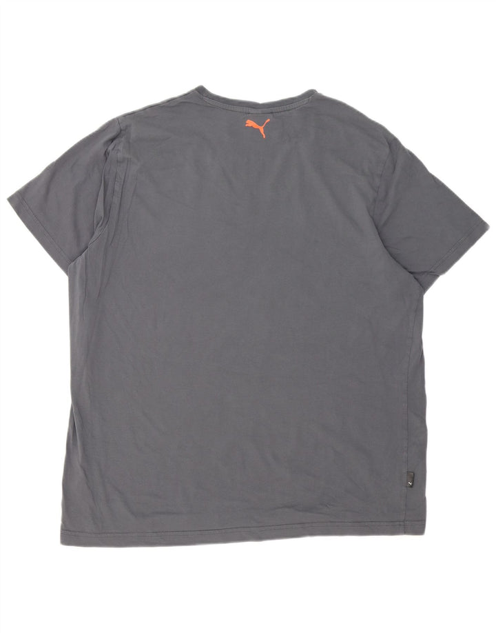 Męska koszulka z grafiką Puma Top 2XL Szara bawełna