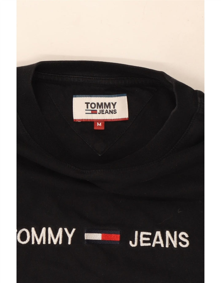 Męski T-shirt z grafiką Tommy Hilfiger, średni czarny