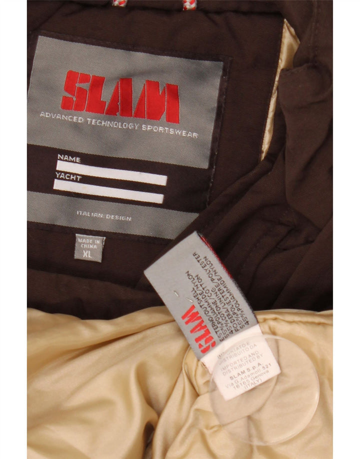 Kurtka męska Slam UK 42 XL, brązowa, nylonowa
