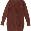 Sweter damski Zara Cardigan UK 12 Średni brązowy bawełniany