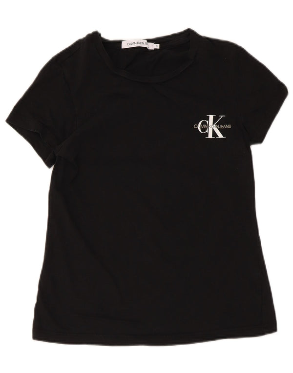 Damska koszulka graficzna Calvin Klein Jeans Top UK 8 Small Black