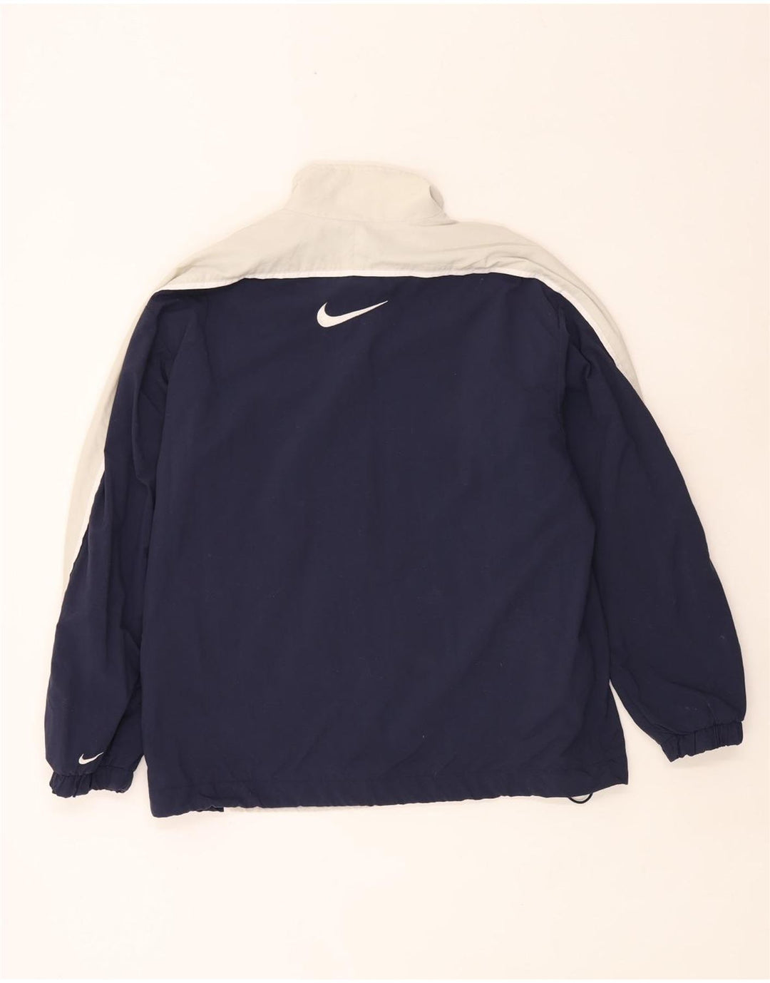Męska kurtka dresowa Nike UK 36/38 Mały szary poliester z blokami kolorów