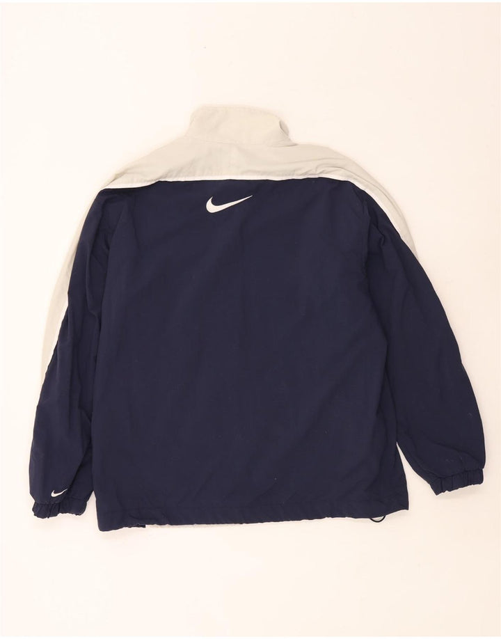Męska kurtka dresowa Nike UK 36/38 Mały szary poliester z blokami kolorów