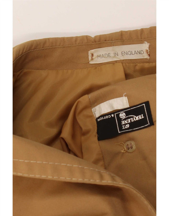 Płaszcz męski Vintage UK 40, duży, beżowy, bawełniany
