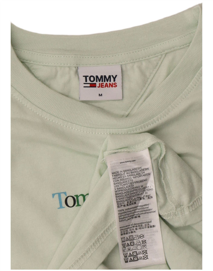 Damska koszulka z grafiką TOMMY HILFIGER Top UK 14, średnia, zielona bawełna