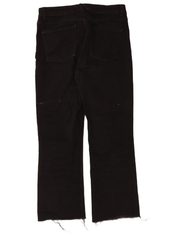 Dżinsy damskie Zara Cropped EU 42 Large W32 L25 Czarna bawełna